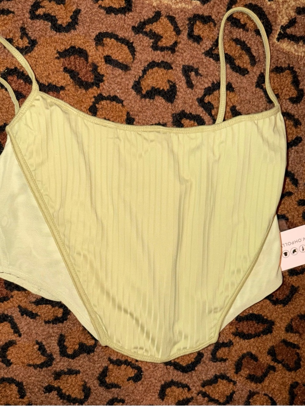 NWT Oh Polly Light Green Corset Top
